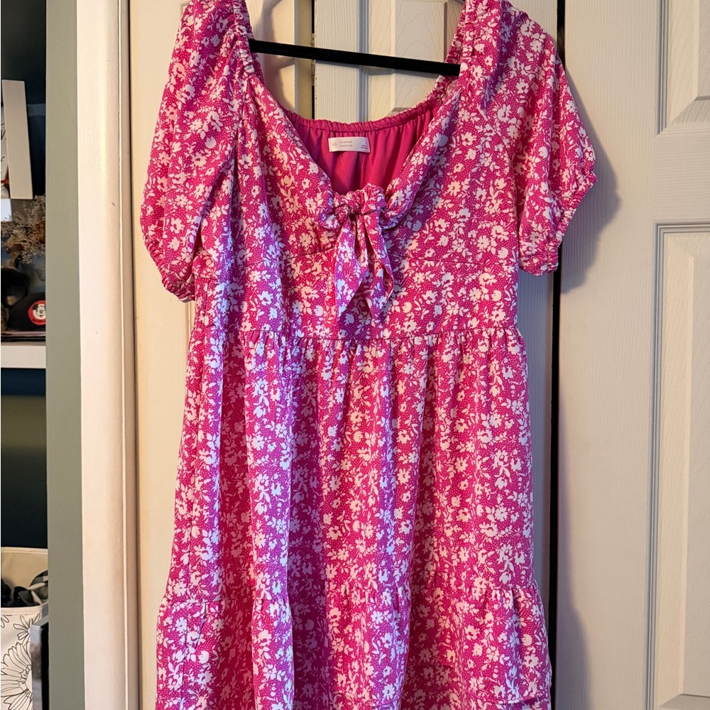 LC Lauren Conrad Vibrant Pink Dress